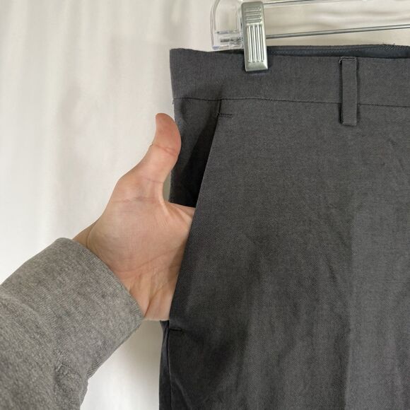 Express Extra Slim Pants Men's 29x30 Grey Flat Front Pockets Office Work Cotton - Picture 4 of 11